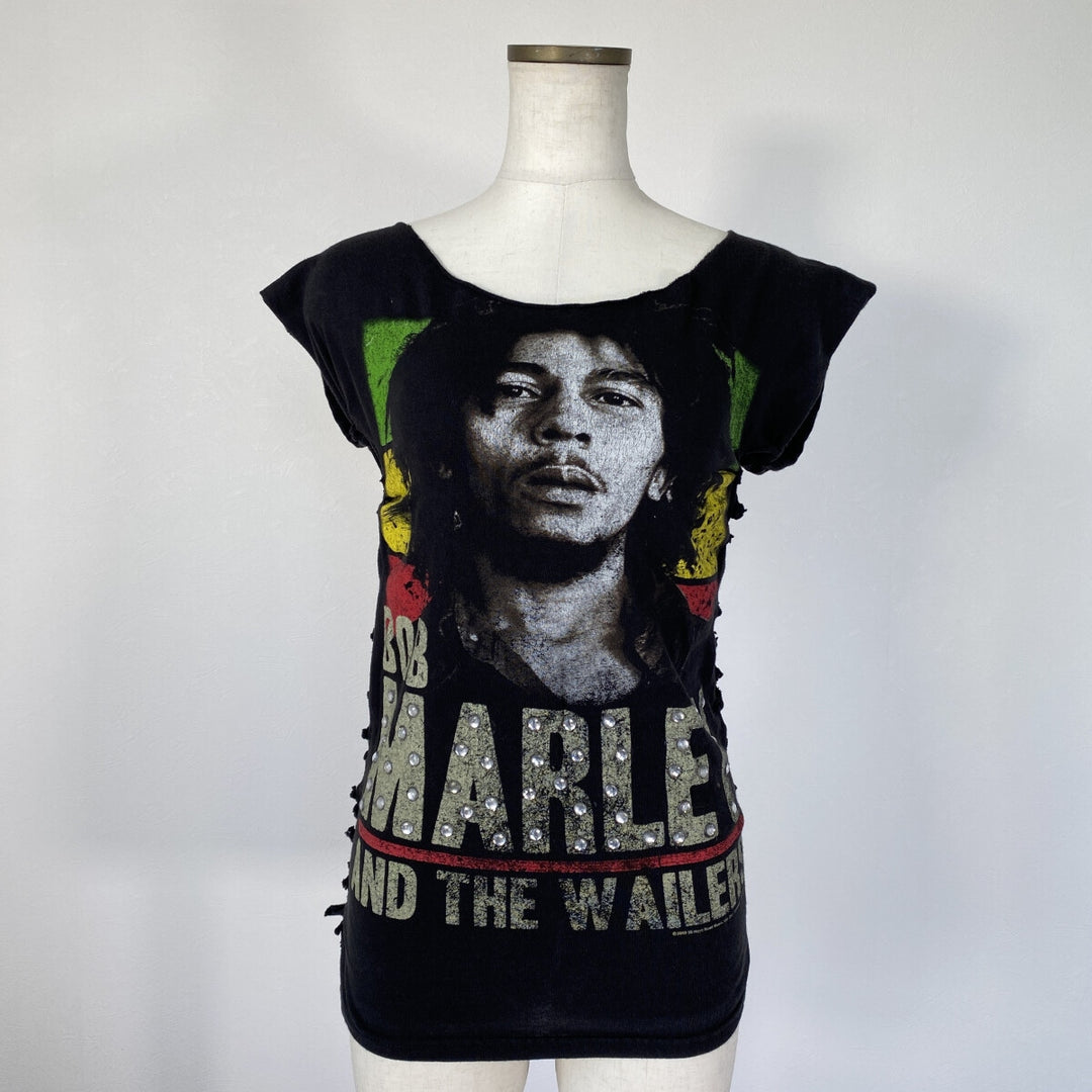 BOB MARLEY Bob Marley Remake Sleeveless Cut-off Band T-Shirt Band T Women's M size / eaa430035