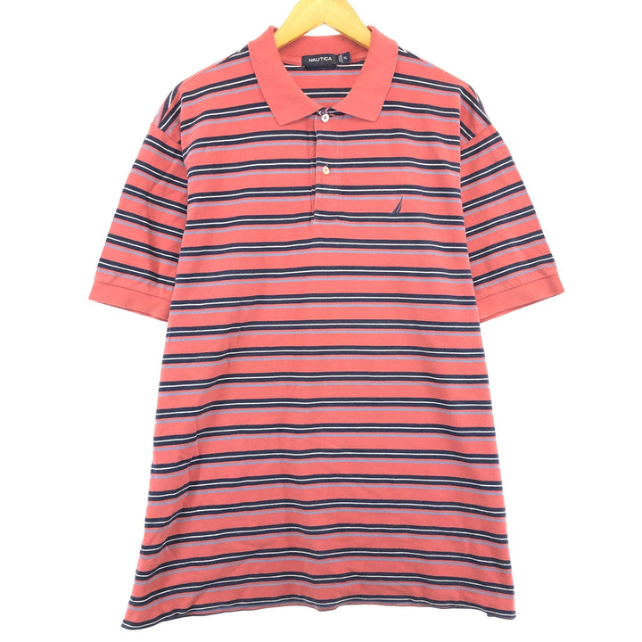 NAUTICA Short Sleeve Striped Polo Shirt Men's XL /eaa430128