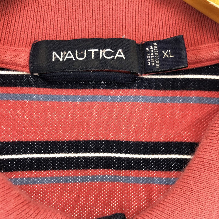 NAUTICA Short Sleeve Striped Polo Shirt Men's XL /eaa430128