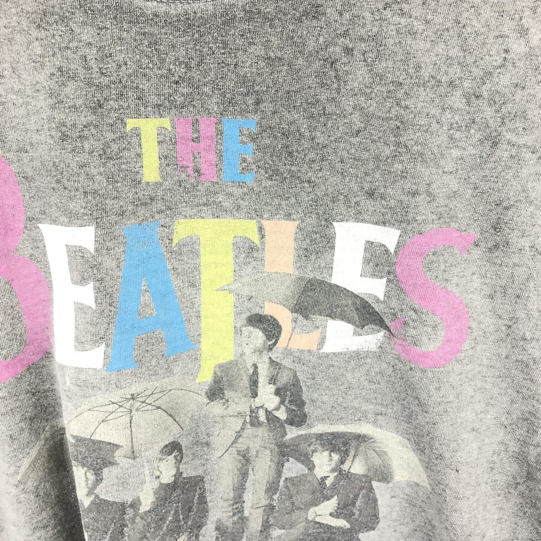 TRUE VINTAGE LOS ANGELES THE BEATLES Band T-shirt, Men's S size cotton gray type Vintage Second Hand