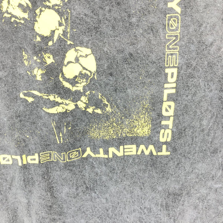 TWENTY ONE PILOTS Twenty One Pilots Band T-shirt Band T Men's M equivalent cotton Charcoal Vintage Second Hand