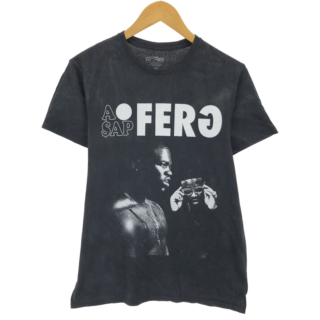 ASAP FERG Rap T-shirt, Made in Honduras, Men's S size cotton black type Vintage Second Hand