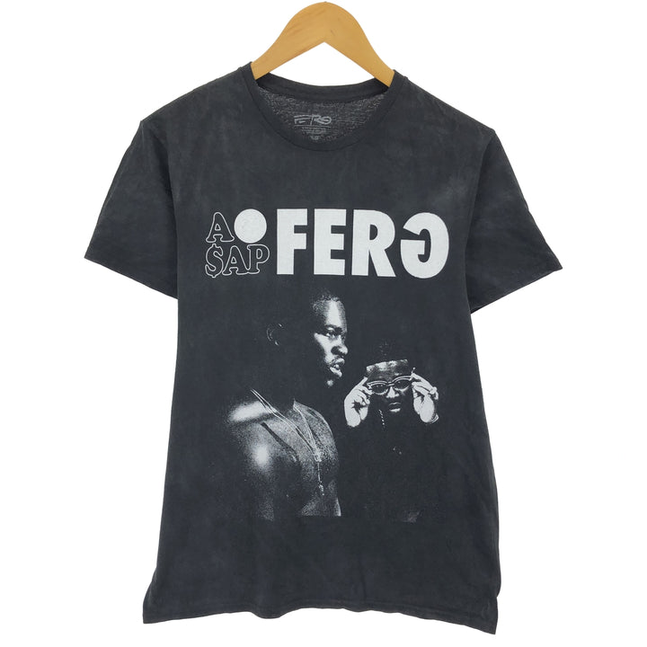 ASAP FERG Rap T-shirt, Made in Honduras, Men's S size cotton black type Vintage Second Hand