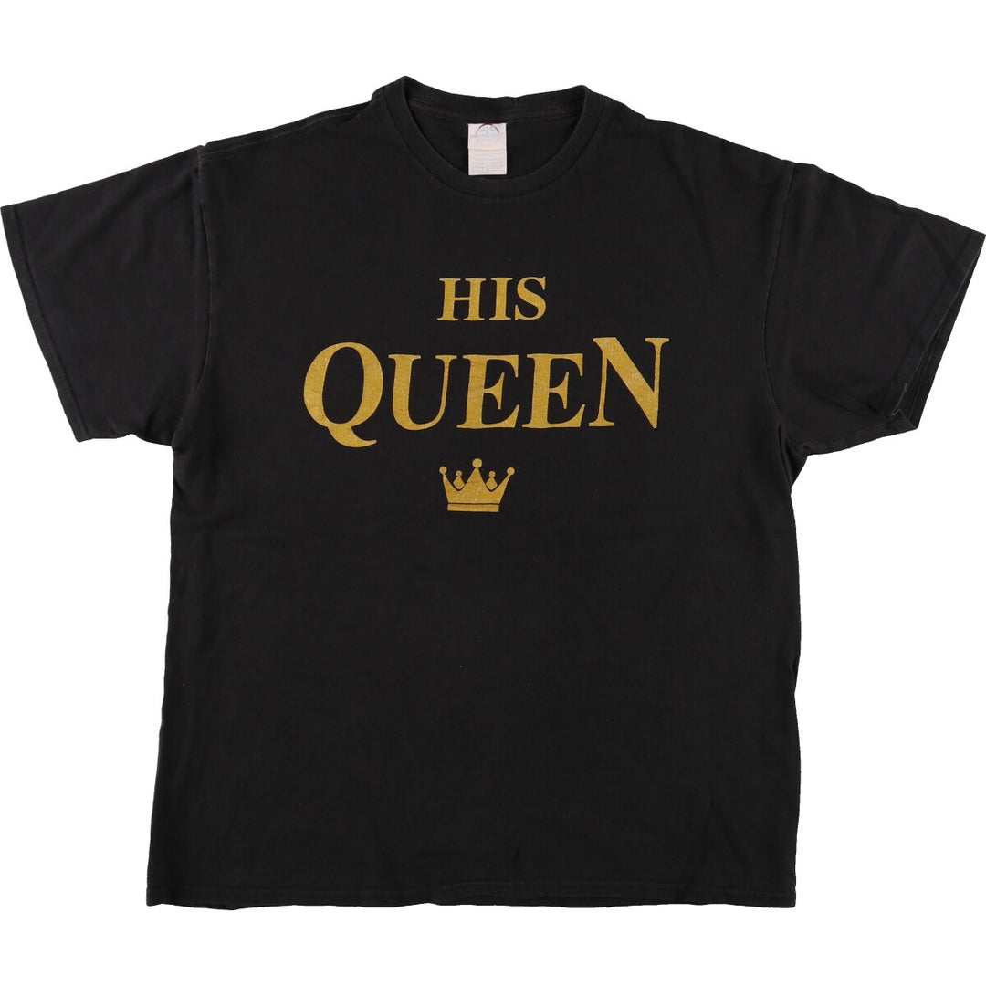 DELTA Glitter Print Message Print T-shirt Men's L size /eaa430310