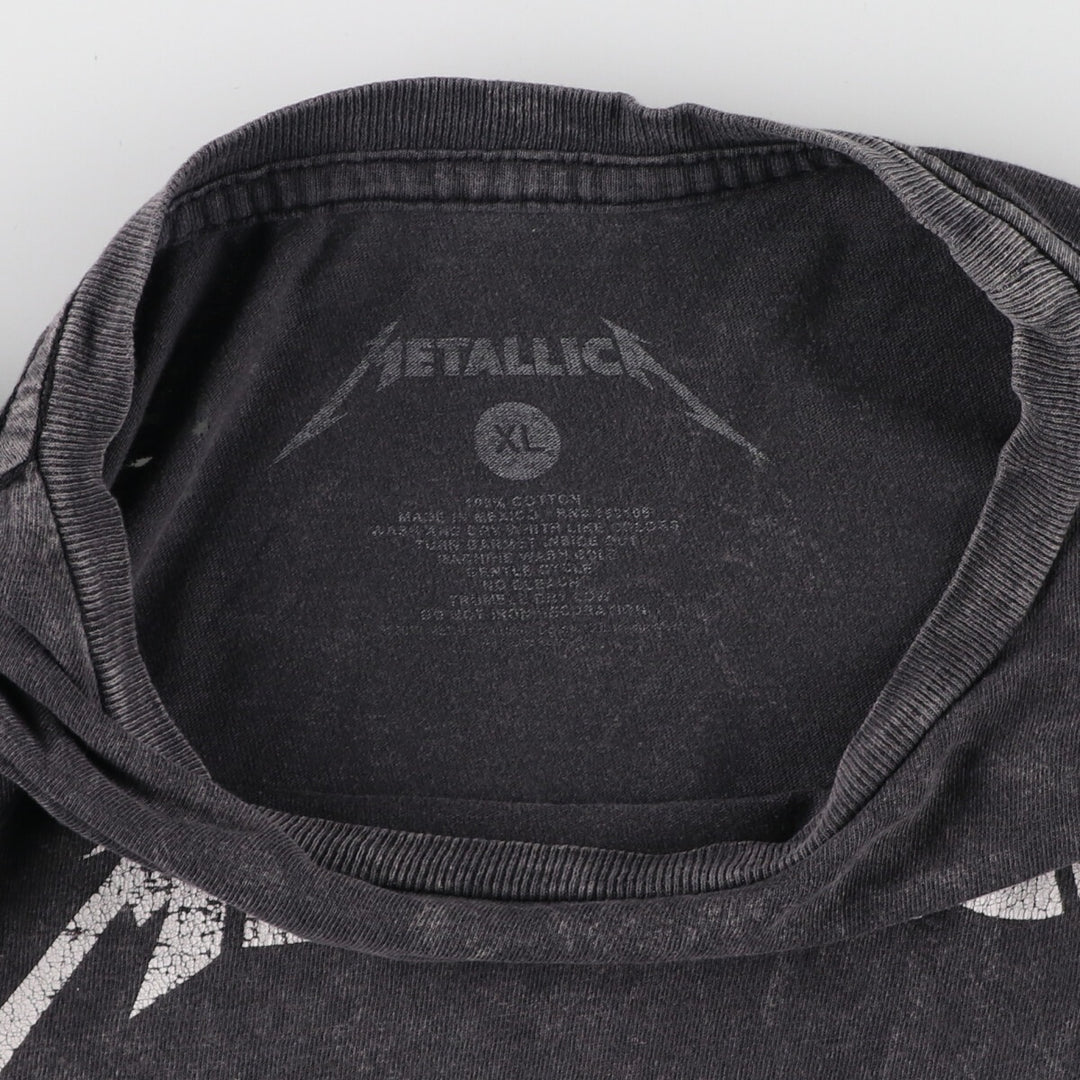 METALLICA Metallica Band T-shirt Band T Men's XL size cotton black type Vintage Second Hand