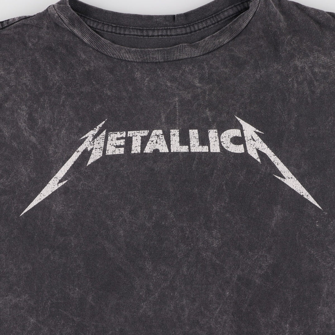 METALLICA Metallica Band T-shirt Band T Men's XL size cotton black type Vintage Second Hand