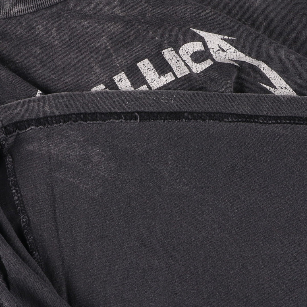 METALLICA Metallica Band T-shirt Band T Men's XL size cotton black type Vintage Second Hand