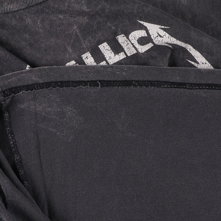 METALLICA Metallica Band T-shirt Band T Men's XL size cotton black type Vintage Second Hand