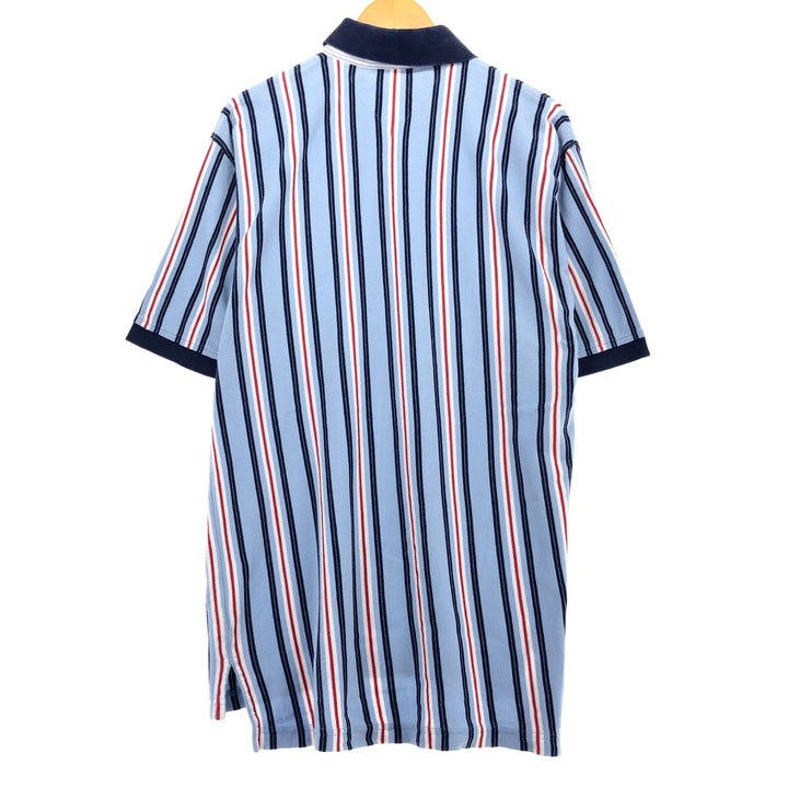 Tommy Hilfiger TOMMY HILFIGER Multi-stripe short sleeve striped polo shirt Men's L size / eaa430384