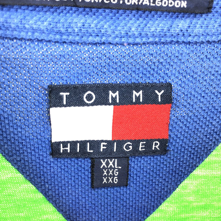 90'S Tommy Hilfiger short sleeve striped polo shirt, men's XXL size, vintage / eaa430389