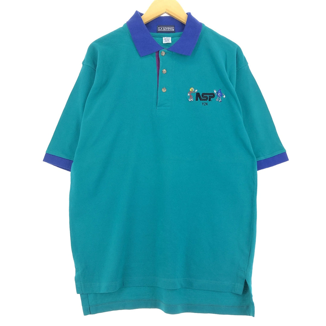 LA LOVING Short Sleeve Polo Shirt Men's M /eaa430397