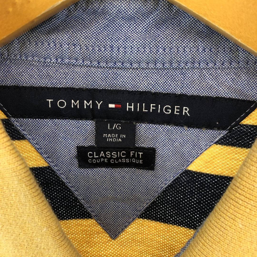 Tommy Hilfiger CLASSIC FIT long sleeve striped polo shirt for men L /eaa430430
