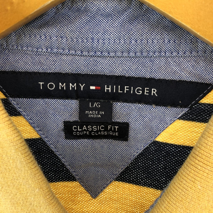 Tommy Hilfiger CLASSIC FIT long sleeve striped polo shirt for men L /eaa430430