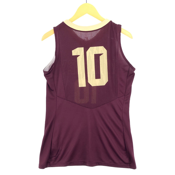 Nike NIKE TEAM V-neck mesh tank top game shirt men's M polyester bordeaux Vintage Second Hand
