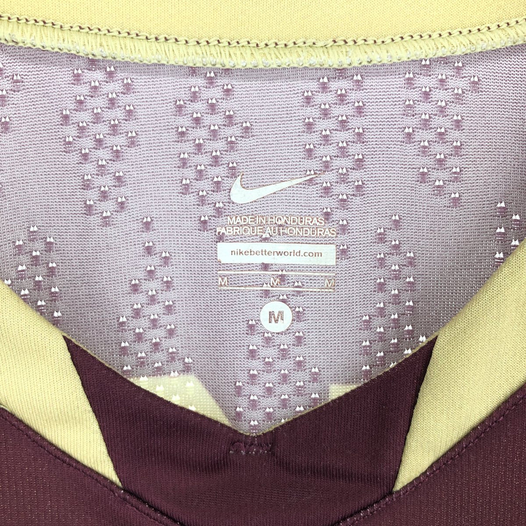 Nike NIKE TEAM V-neck mesh tank top game shirt men's M polyester bordeaux Vintage Second Hand