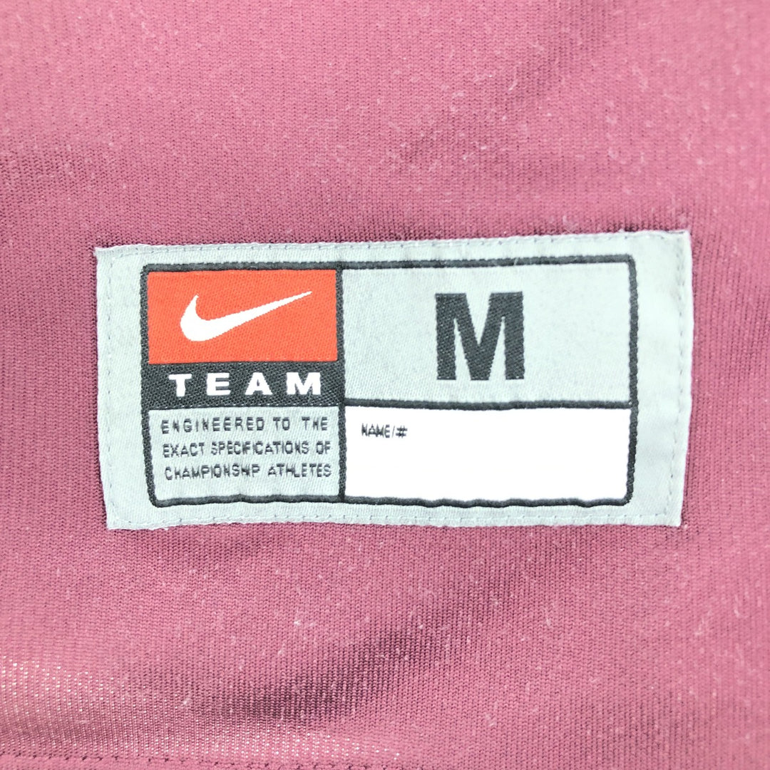 Nike NIKE TEAM V-neck mesh tank top game shirt men's M polyester bordeaux Vintage Second Hand