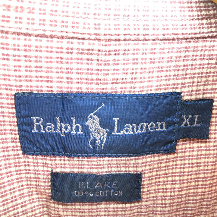 Ralph Lauren BLAKE short sleeve button down check shirt men's XL /eaa430538