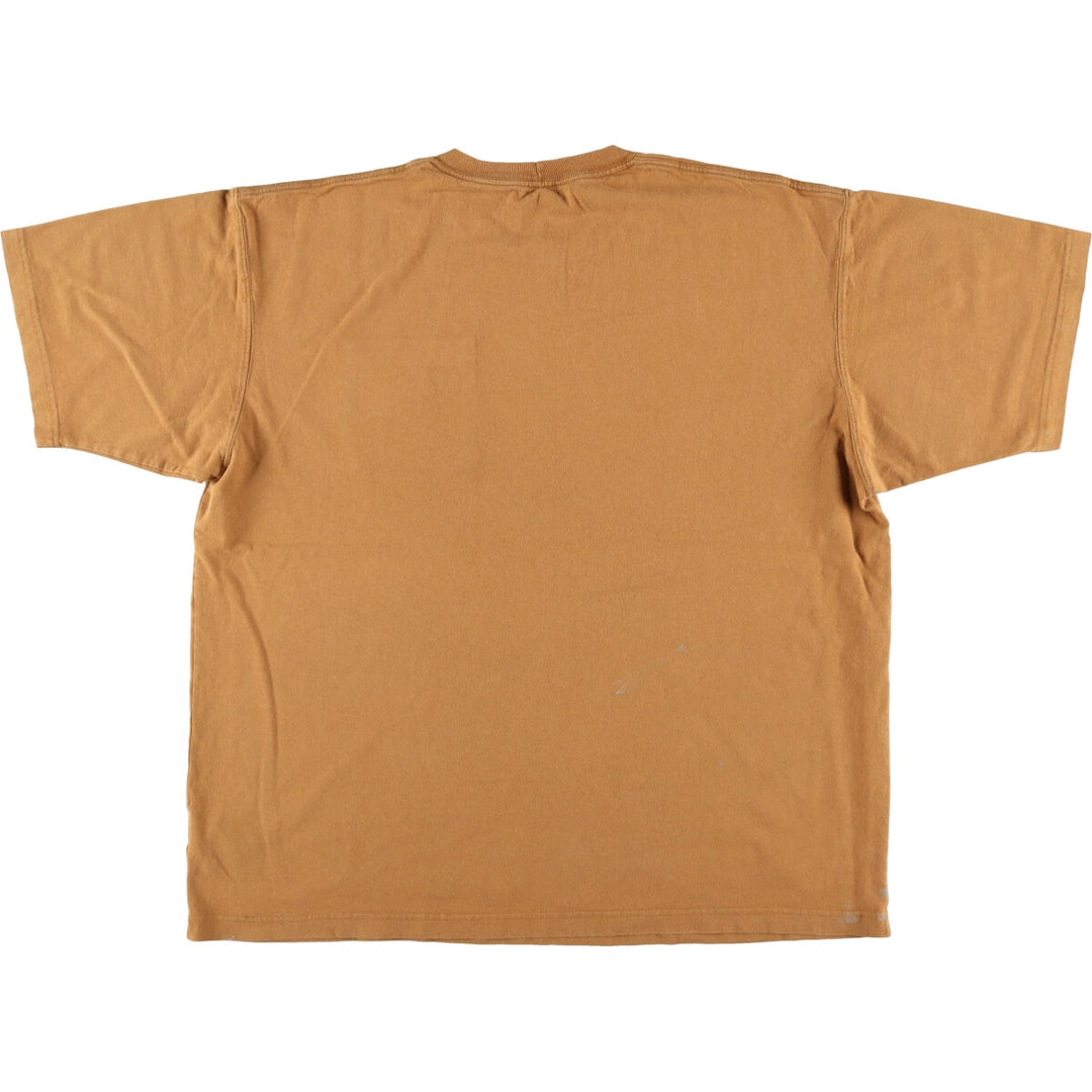 Carhartt Short Sleeve One Point Logo Pocket T-Shirt Men's XL cotton brown type Vintage Second Hand