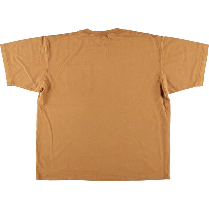 Carhartt Short Sleeve One Point Logo Pocket T-Shirt Men's XL cotton brown type Vintage Second Hand