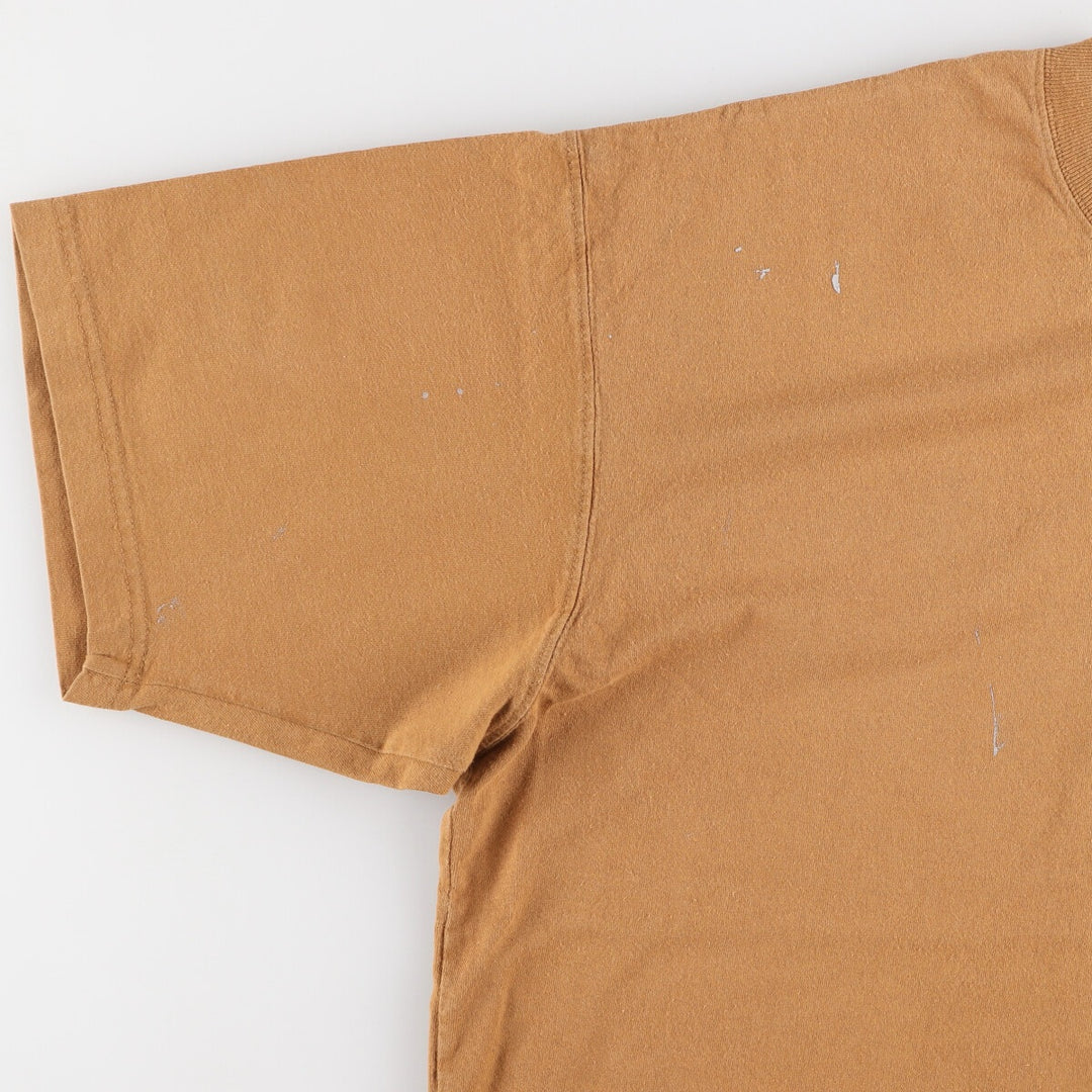 Carhartt Short Sleeve One Point Logo Pocket T-Shirt Men's XL cotton brown type Vintage Second Hand