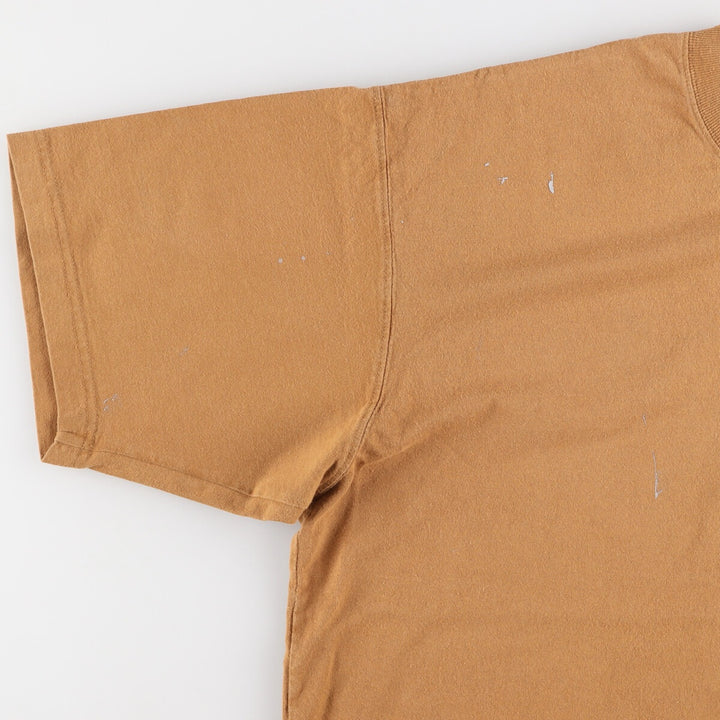 Carhartt Short Sleeve One Point Logo Pocket T-Shirt Men's XL cotton brown type Vintage Second Hand