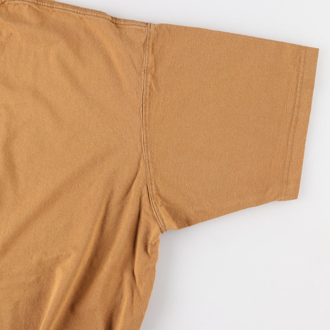 Carhartt Short Sleeve One Point Logo Pocket T-Shirt Men's XL cotton brown type Vintage Second Hand