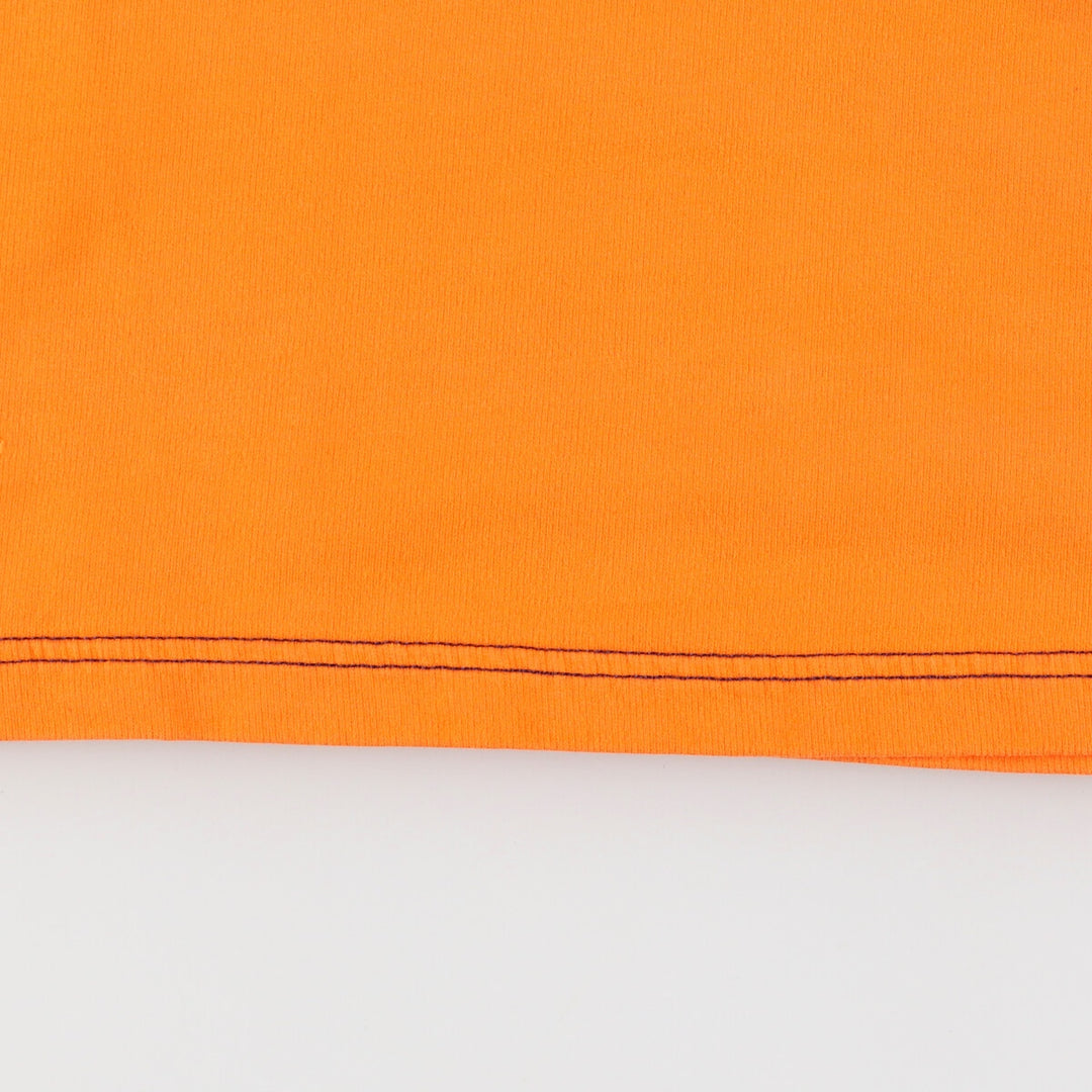 NAUTICA Half Zip High Neck Long T-Shirt, Men's L cotton orange type Vintage Second Hand