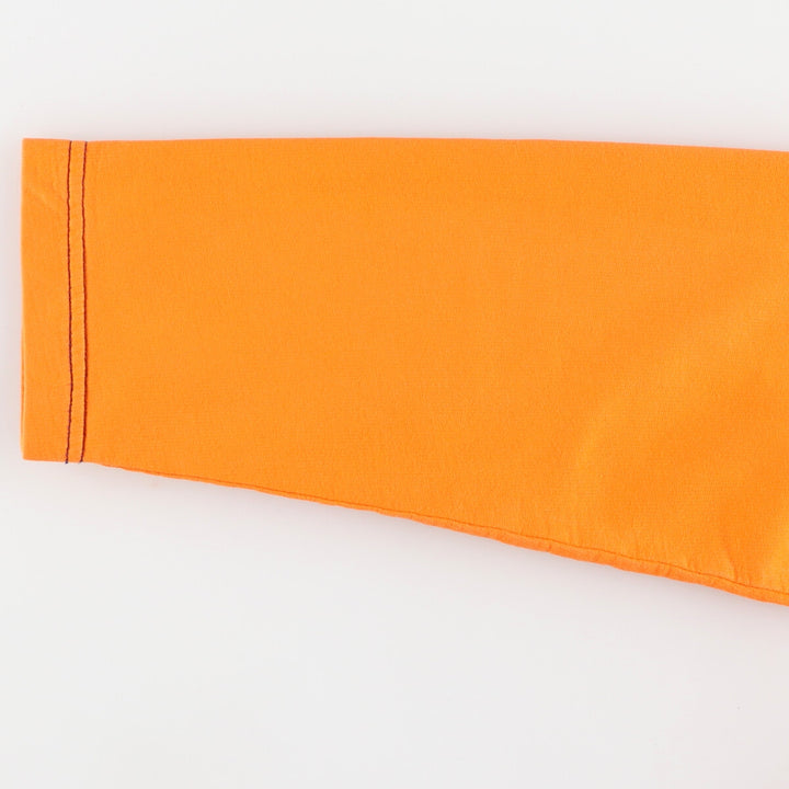 NAUTICA Half Zip High Neck Long T-Shirt, Men's L cotton orange type Vintage Second Hand