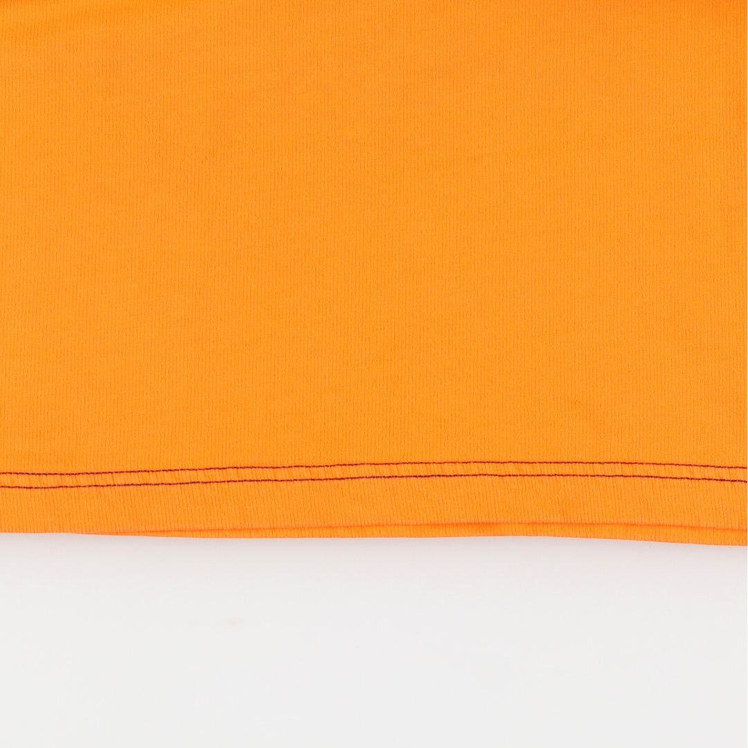 NAUTICA Half Zip High Neck Long T-Shirt, Men's L cotton orange type Vintage Second Hand