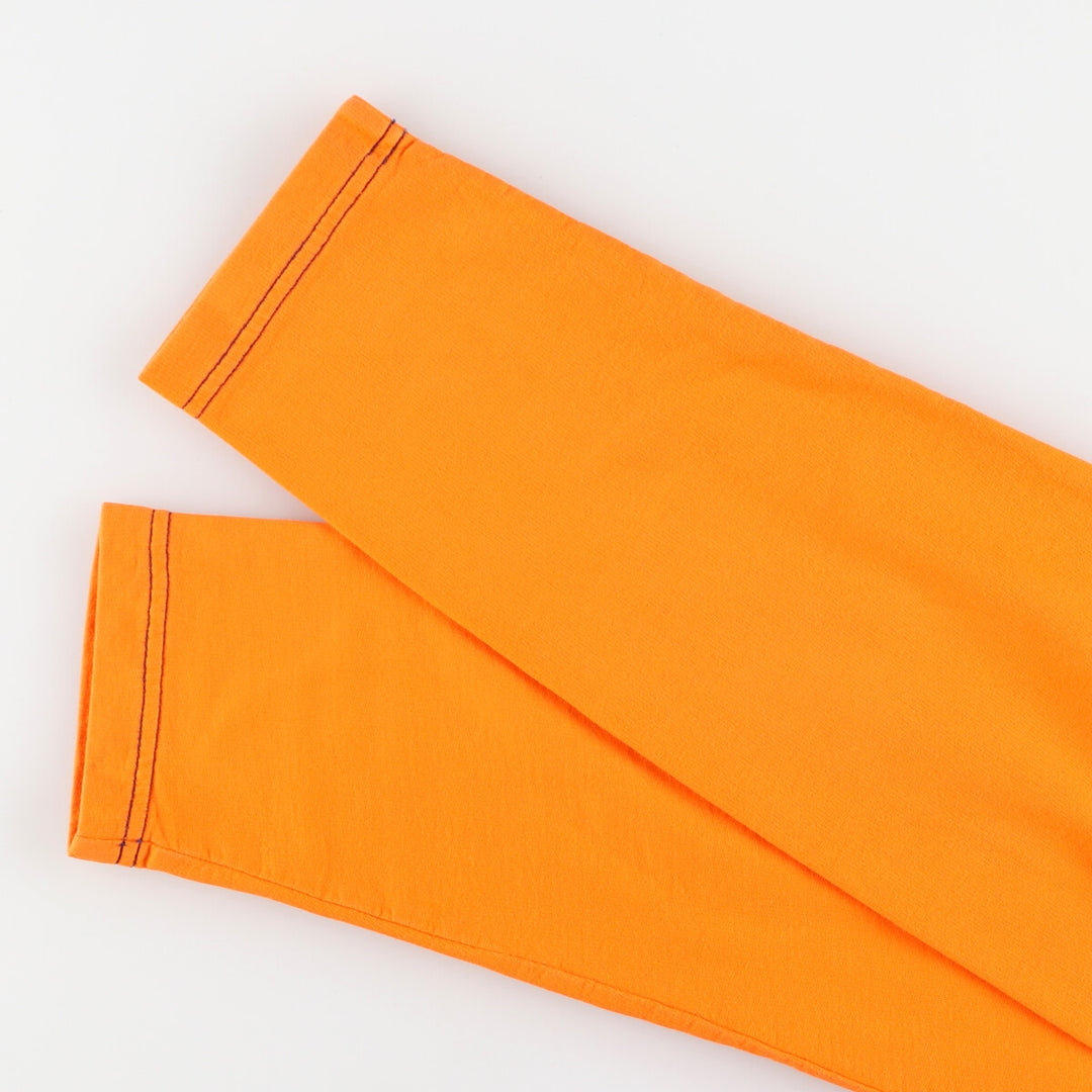 NAUTICA Half Zip High Neck Long T-Shirt, Men's L cotton orange type Vintage Second Hand