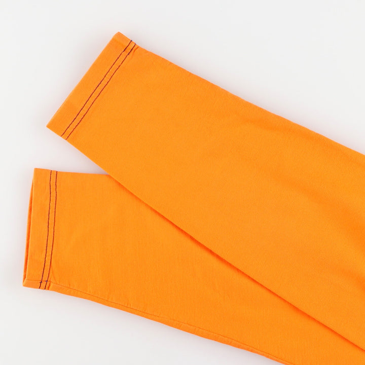 NAUTICA Half Zip High Neck Long T-Shirt, Men's L cotton orange type Vintage Second Hand