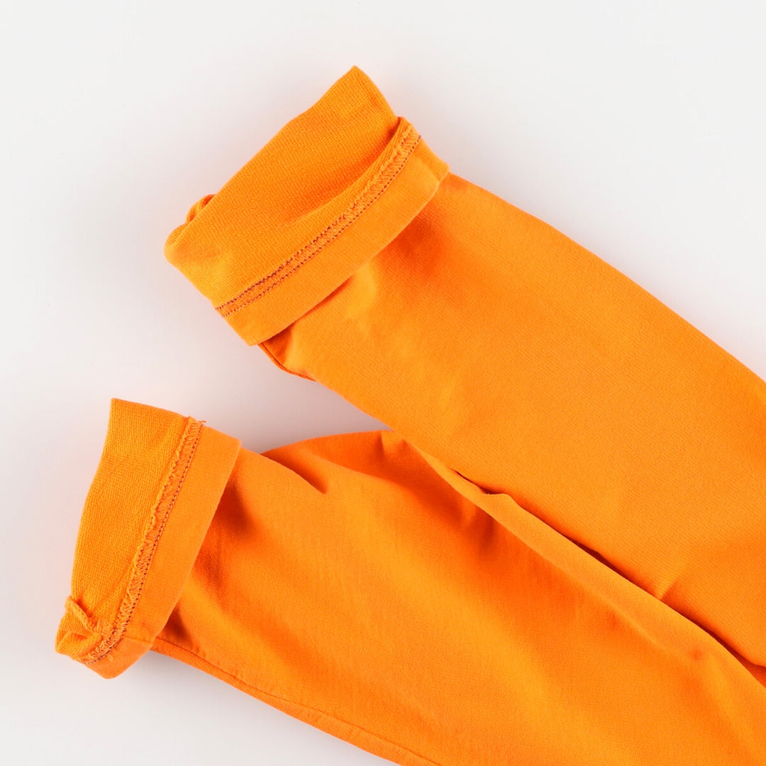 NAUTICA Half Zip High Neck Long T-Shirt, Men's L cotton orange type Vintage Second Hand