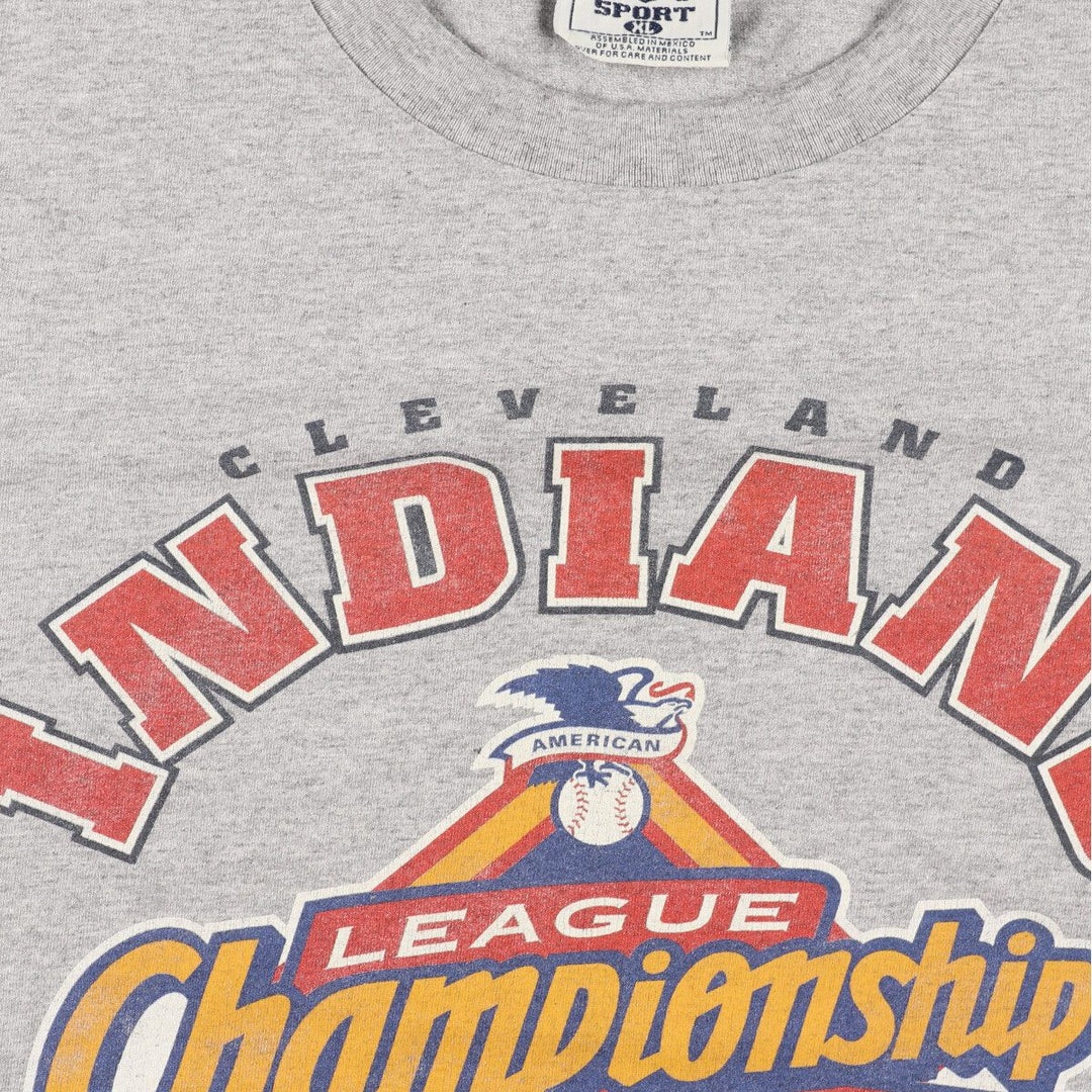 90'S Lee SPORT MLB CLEVELAND INDIANS Cleveland Indians Sports Print T-Shirt Men's XL /eaa430551