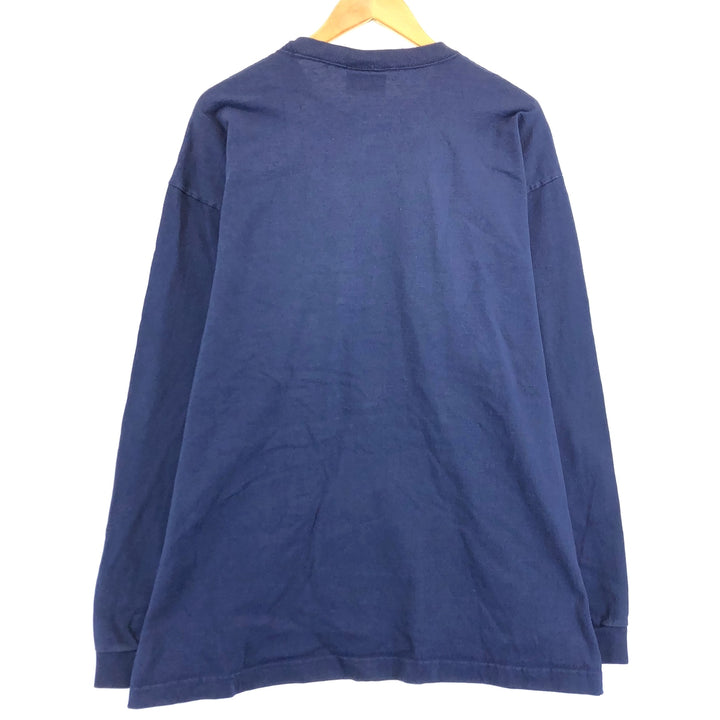 Jansport JANSPORT Long Sleeve T-Shirt Made in USA Men's XL cotton navy blue type Vintage Second Hand