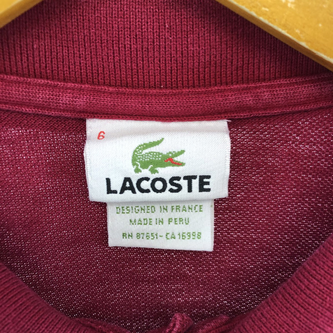 Lacoste LACOSTE French design long sleeve polo shirt size 6 men's XL /eaa430569