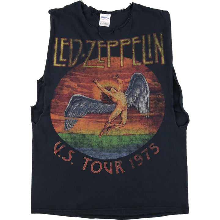 Gildan LEDZEPPELIN Cut-off Band T-Shirt, Men's Medium /eaa430620