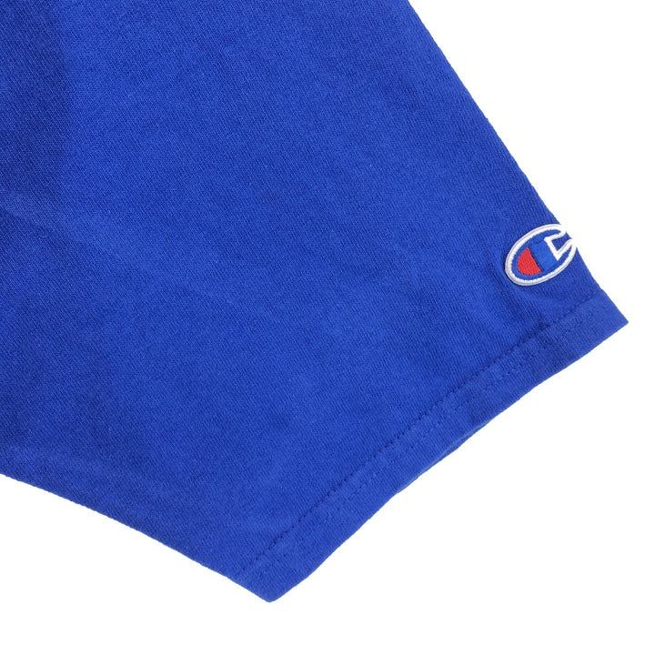 Champion Replica Bar Tag One Point Logo T-Shirt Men's M cotton blue type Vintage Second Hand