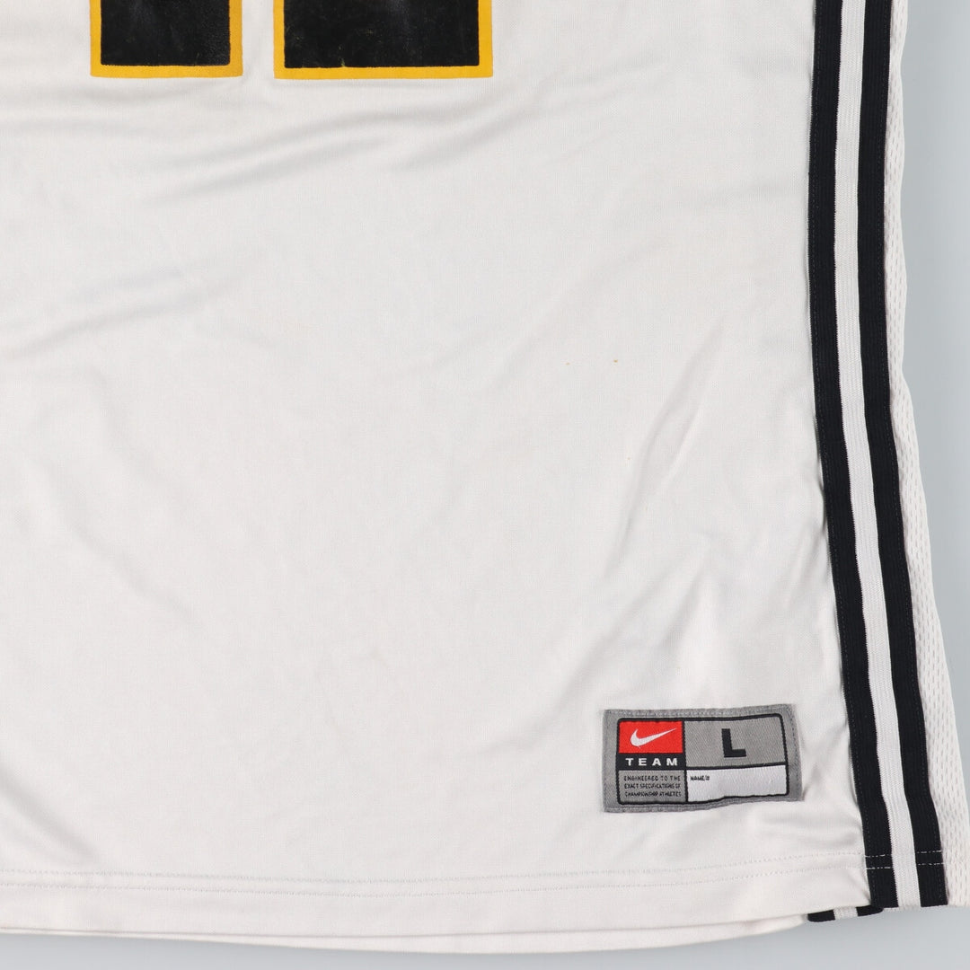 Nike V-neck mesh tank top game shirt, men's L polyester white type Vintage Second Hand