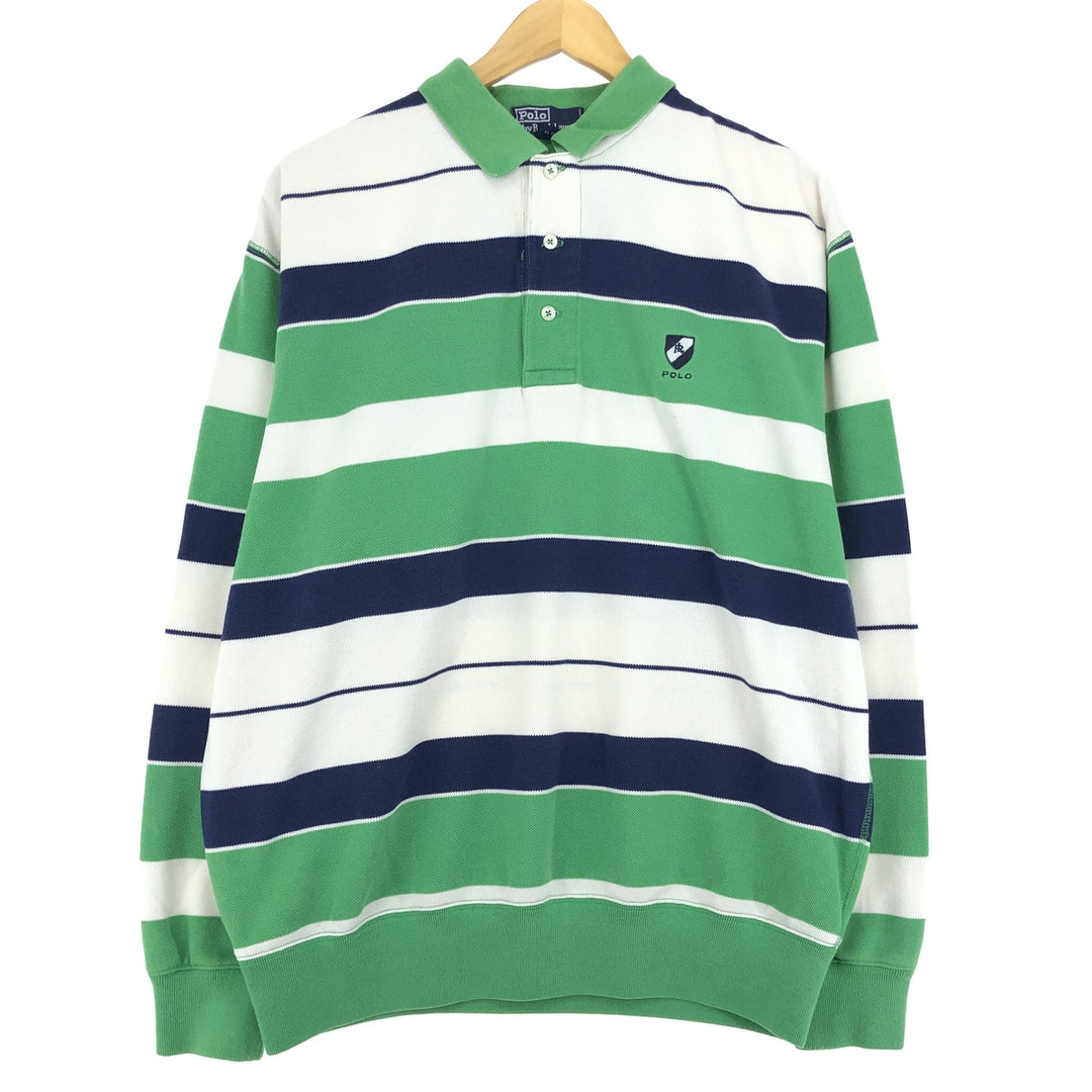 Ralph Lauren POLO by Ralph Lauren Long Sleeve Striped Polo Shirt Men's L /eaa430735