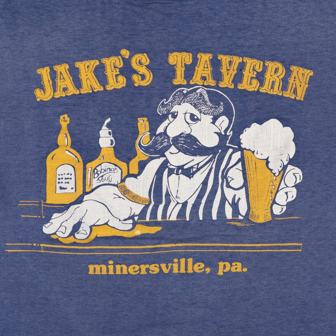90'S JAKES TAVERN Advertising T-shirt, Men's L size, Vintage /eaa430780