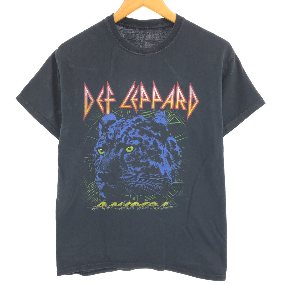 DEF LEPPARD Leopard Pattern Band T-shirt Band Tee Men's M /eaa430863