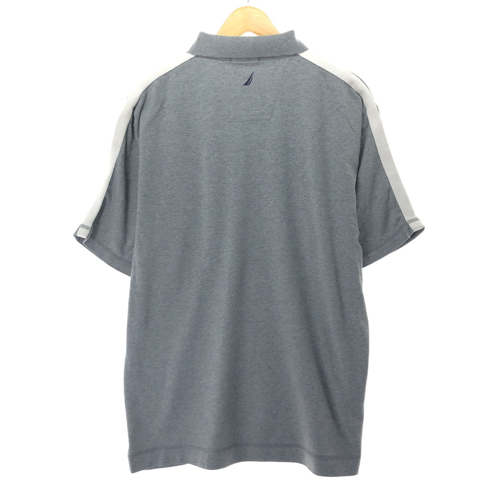 NAUTICA Short Sleeve Polo Shirt Men's M cotton gray type Vintage Second Hand
