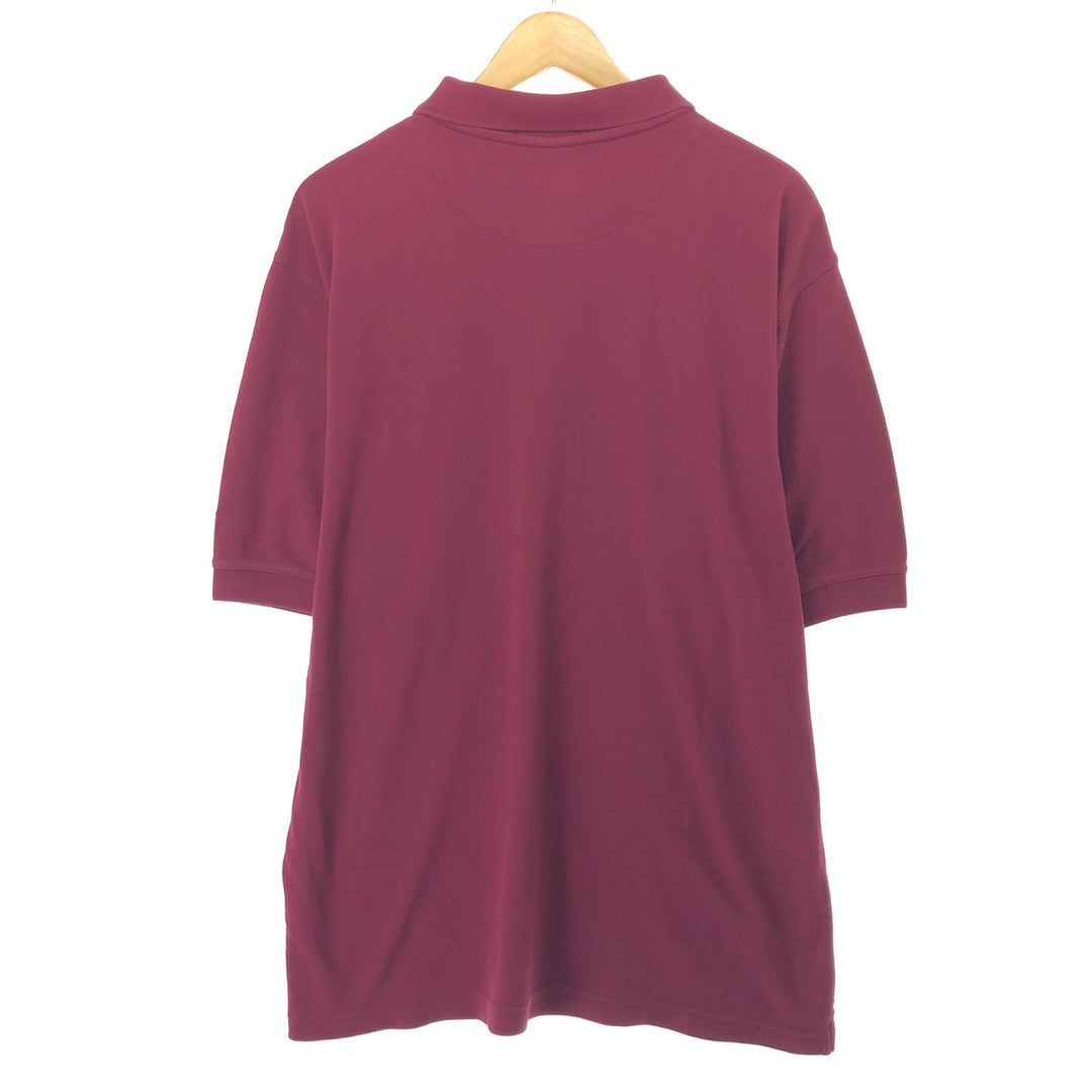 Nike NIKE TEAM short sleeve polo shirt, men's L cotton wine-red Vintage Second Hand