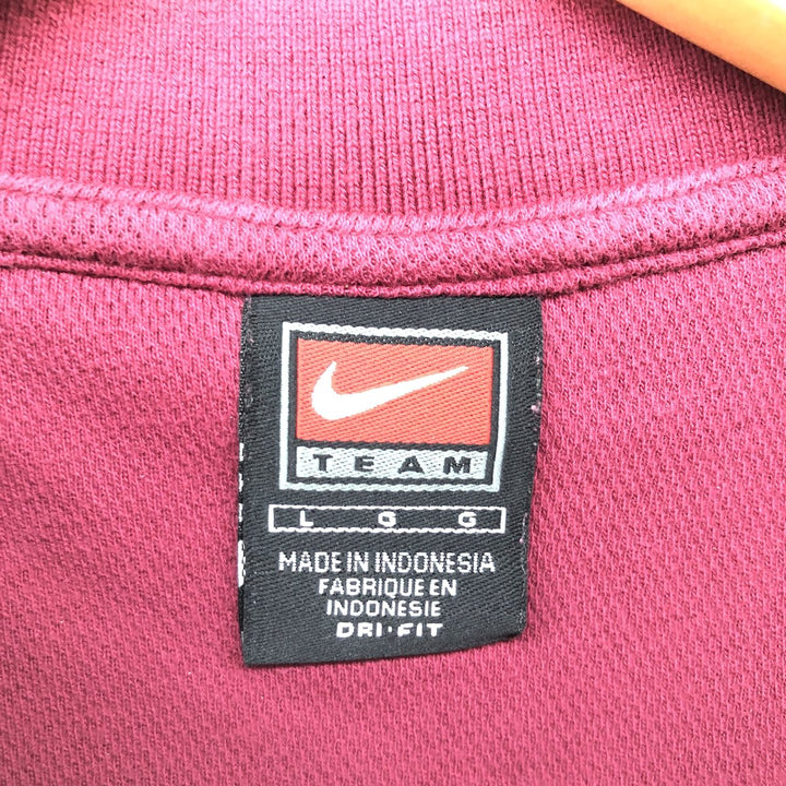 Nike NIKE TEAM short sleeve polo shirt, men's L cotton wine-red Vintage Second Hand