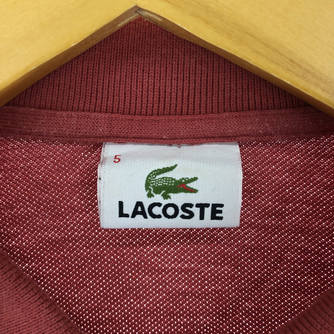 Lacoste LACOSTE Short Sleeve Polo Shirt 5 Men's L cotton red type Vintage Second Hand