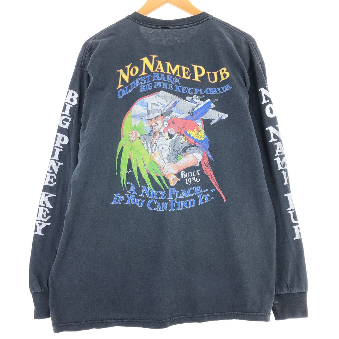 Back print long T-shirt, men's XL size /eaa430994