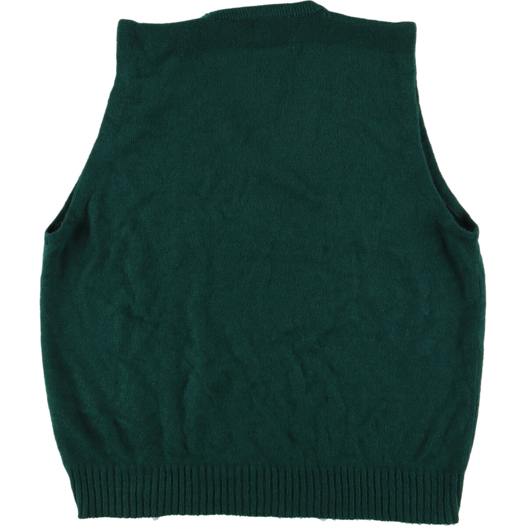 Stylist V-neck acrylic knit vest, men's M, vintage /eaa431006