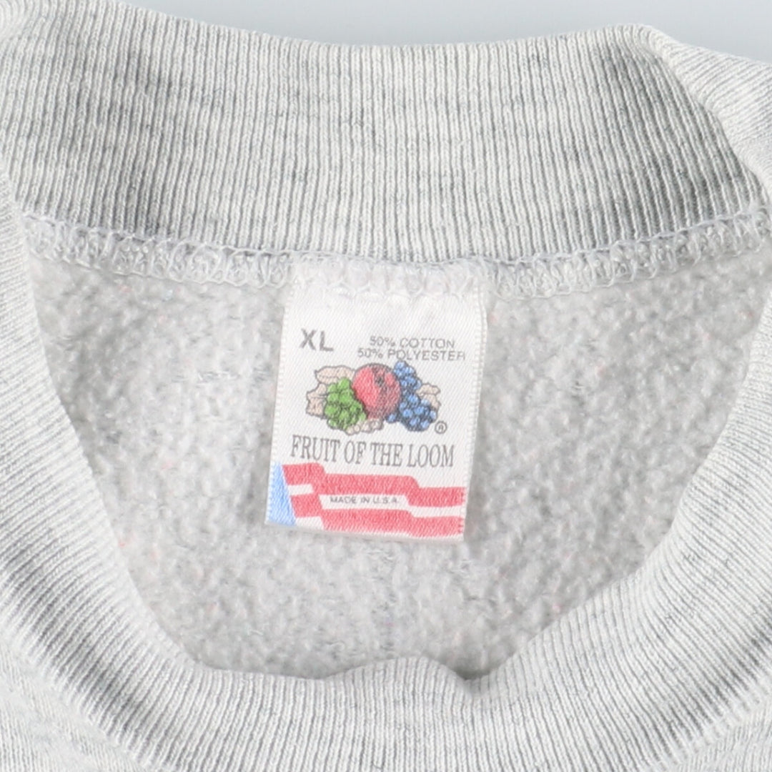 90'S Fruit of the Loom Double-Sided Print College Sweatshirt, Made in USA, Men's XL, Vintage /eaa431115