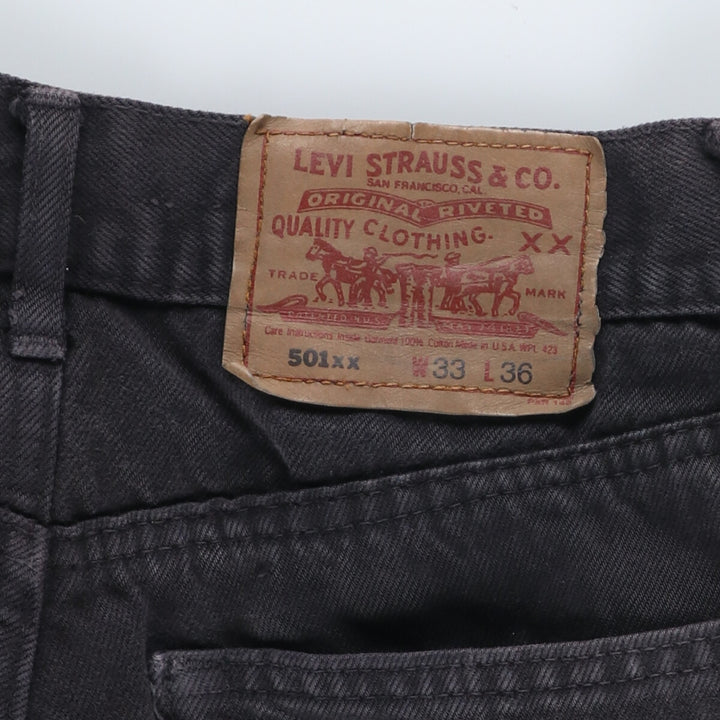 90'S Levi's 501-0000 Black Denim Straight Denim Pants Made in USA Men's W30 Vintage /eaa431321