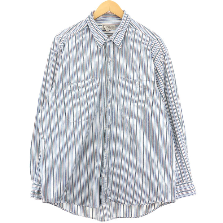 80'S Banana Republic Long Sleeve Striped Shirt Men's L /eaa431329